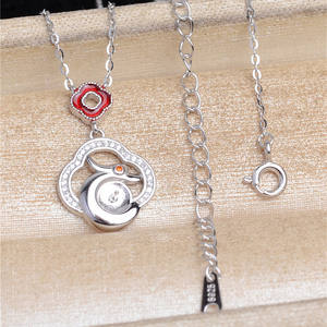 Bracelet en argent S925 avec perles et accessoires DIY en forme de serpent du zodiaque pour pendentifs et breloques en perles 5603 Bracelet DIY personnalisable - Product Image 4