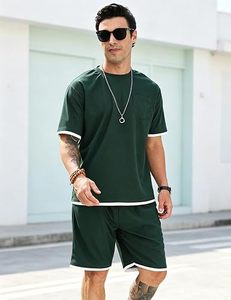 Conjunto de Camiseta sin Mangas y Pantalones Cortos para Hombre, Diseño Personalizado OEM, Lavado Ácido, Transpirable, Secado Rápido, 100% Poliéster, Ropa Deportiva Informal de Verano para Gimnasio - Product Image 3