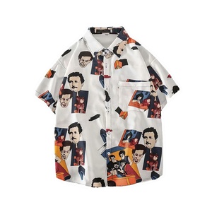 Camisas de playa sublimadas para hombre, 100% poliéster, estampadas, de manga corta, con botones, para vacaciones de verano y ropa de calle. - Product Image 6