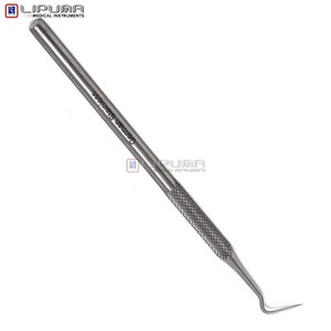 Instrument de détartrage dentaire de qualité supérieure, crochet simple face droit en acier inoxydable, professionnel pour plaque et tartre parodontal - Product Image 4