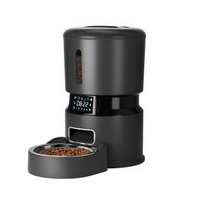 Distributeur automatique de nourriture pour animaux de compagnie Sudex 4,5 L avec minuterie, contrôle par bouton, pour aliments secs, garantissant fraîcheur et sécurité, avec fonction d'enregistrement vocal et application - Product Image 1