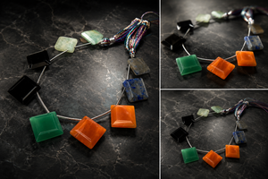 Wholesale Price Real Gemstone <b>Beads</b> 12mm Loose Square Briolette Quartz Premium Jewelry Making Mix <b>Stone</b> <b>Beads</b> Alif International - Product Image 2