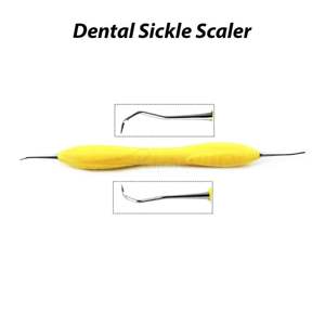 Juego de 5 Piezas de Raspadores Dentales con Mango de Silicona Amarilla, Instrumentos Periodontales de Acero Inoxidable con Agarre Ergonómico para Clínica - Product Image 2