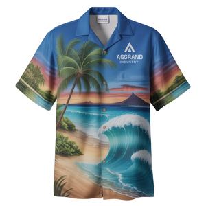 Camisas Hawaianas Personalizadas para Hombre, Camisas de Manga Corta con Estampado de Árbol Digital de Talla Grande, Marca de Alta Calidad, Verano y Playa - Product Image 1