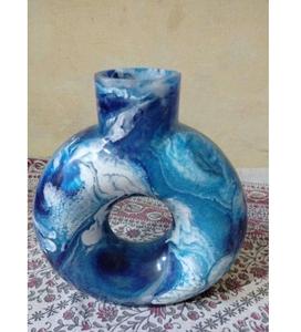 Vase en résine écologique artisanal moderne, taille moyenne, étanche, pour la décoration de la maison et du jardin, vente en gros - Product Image 1