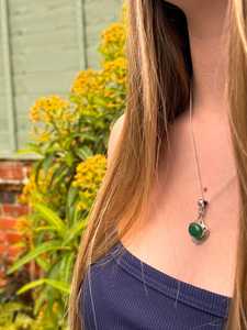 NIKHIL GEMS Collier en argent sterling avec onyx vert, pendentif goutte d'eau d'inspiration vintage, style bohème, bijoux faits main en pierres précieuses, tiers - Product Image 5