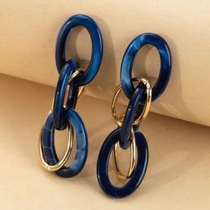Boucles d'oreilles en résine faites à la main en gros pour femmes, accessoires de bijouterie colorés et tendance pour la vente au détail en boutique - Product Image 2