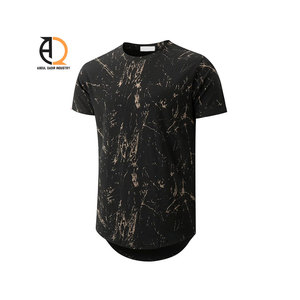 เสื้อยืดเปล่าสั่งทำขายส่งสำหรับผู้ชาย ฮิปฮอป เสื้อยืดทรงยาวพื้นฐาน เสื้อยืดฮิปสเตอร์ เสื้อยืดสั่งทำ - Product Image 2