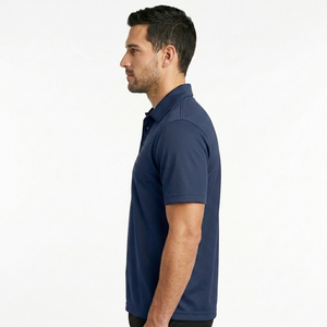 T-shirt de sport respirant à manches courtes en polyester tricoté 100 % pour homme, idéal pour le golf et les activités sportives, séchage rapide, style professionnel - Product Image 3