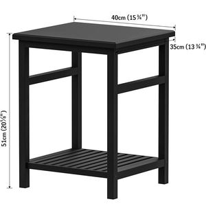 Comodino in Bambù WTZ Salvaspazio e Facile da Usare per Camera da Letto e Soggiorno, Tavolino da Notte per Appartamenti - Product Image 2