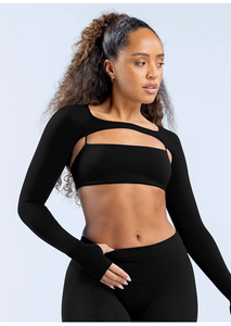 เสื้อยืดออกกำลังกายทรงสลิมฟิต แห้งเร็ว กระชับรูปร่าง สีพื้น สำหรับโยคะ ระบายอากาศได้ดี ไซส์ใหญ่ น้ำหนักเบา แขนยาว รุ่นปี 2026 - Product Image 4