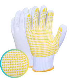 Guantes de algodón de PVC antiestáticos y antiimpacto de origen indonesio Guantes de seguridad de rendimiento óptimo antideslizantes para punteado industrial - Product Image 2