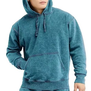 Sweat-shirt à capuche personnalisé, surdimensionné, en molleton de coton, avec broderie et impression, étiquette privée, vente en gros, directement de l'usine - Product Image 2