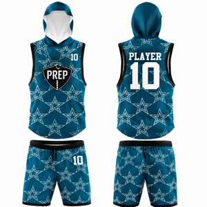 Conjunto de Jersey sin Mangas con Capucha para Fútbol Americano 7v7, Sublimado Personalizado PREP, Pantalones Cortos de Compresión que Absorben la Humedad, 100% Poliéster - Product Image 6