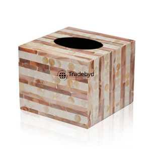 Elegante Porta Pañuelos de Hueso Incrustado Hecho a Mano, Ecológico y de Alta Calidad, Decoración de Mesa de Lujo Tradebyd - Product Image 6