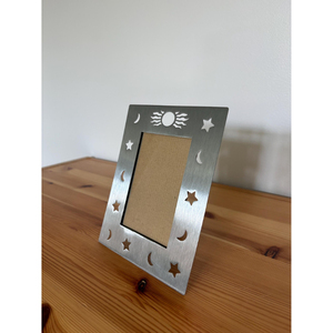 Vintage Inspired Metal Photo <b>Frame</b> <b>Square</b> with Silver Color Finishing and Shiny Polished Border for Home or Office Interiors - Product Image 4