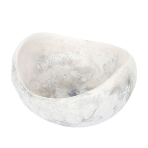 Bol en résine époxy rose coquillage, forme irrégulière ondulée, pour salade de fruits, vaisselle moderne minimaliste haut de gamme, vente en gros - Product Image 4