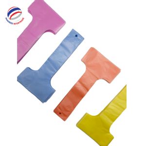 Porte-gobelet jetable personnalisable en plastique HDPE Sac à emporter de qualité alimentaire pour le traitement d'impression par gravure de jus de café et de boissons - Product Image 1