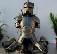 Moria Dwarf Dwarven Steel Knight Armor Suit Armor de cuerpo completo con Cuirass Pauldrons Brazers Greaves Helmet- Cosplay Cuerpo completo