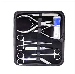 Nuevo Kit de Sutura Profesional para Estudiantes, 7 Piezas, Porta Bisturís, Pinzas para Tejidos, Tijeras para Iris, con Estuche de Cuero PU - Product Image 6