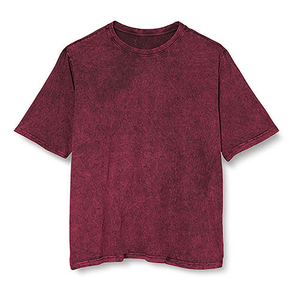 Camiseta Unisex de Algodón Lavado con Cuello Redondo, Color Sólido, Corte Holgado, Manga Corta, Logotipo Frontal, Transpirable, Secado Rápido, Personalizable - Product Image 1