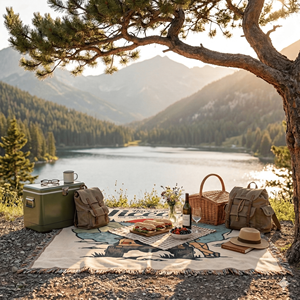 HYUGA Nouvelle couverture en coton polyvalente style bohème 172cm*122cm unisexe pour toutes les saisons, utilisable par temps froid/chaud, pour intérieur, camping, voyage - Product Image 3