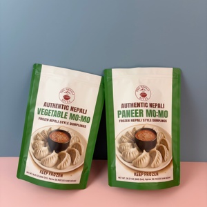 <span class=keywords><strong>Prix</strong></span> d'usine, vente en gros, sacs d'emballage alimentaire personnalisés en plastique laminé Doypack pour aliments secs, raviolis surgelés, avec fermeture à glissière - Product Image 2