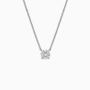 Collier pendentif solitaire en diamant de laboratoire en or jaune 14 carats, style classique minimaliste, élégant cadeau de bijoux pour anniversaire - Product Image 2