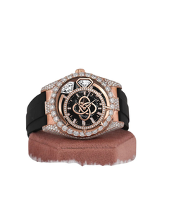 Montre de luxe en moissanite pour homme, entièrement sertie de pierres, en acier inoxydable, montre diamantée - Product Image 1