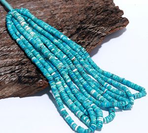 Perles Heishi en turquoise naturelle, forme pneu, 6-7mm, perles lisses en forme de roue pour bijoux, prix de gros, pierres précieuses en vrac, 16 pouces - Product Image 3