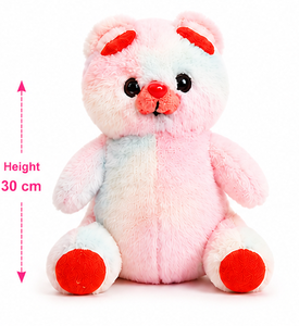 Ours en peluche arc-en-ciel, jouet en peluche doux en velboa, coussin à câliner, cadeau, OEM personnalisé, vente en gros - Product Image 1