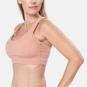 Soutien-gorge de sport pour femme, rembourré, maintien moyen, bretelles croisées, sans coutures, pour yoga et exercices - Product Image 6