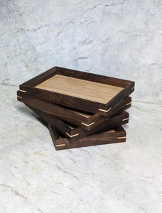 Handmade Polished Large <b>Rustic</b> <b>Wooden</b> Serving Tray with Customized Shape Eco-Friendly for Food Drinks Home Decorative Display - Product Image 5