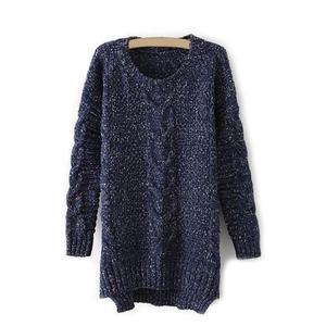 เสื้อสเวตเตอร์ไหมพรมแขนยาวคอกลมสำหรับผู้หญิง คุณภาพสูง ใส่สบาย ระบายอากาศได้ดี แห้งเร็ว ปรับแต่งได้ - Product Image 1