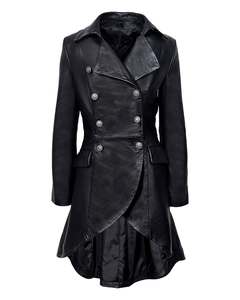 Eoin Winston Sports Genuine Leather Trench <b>Coat</b> <b>Men</b> <b>Long</b> <b>Black</b> Double Breasted Classic Fit Pakistan - Product Image 5