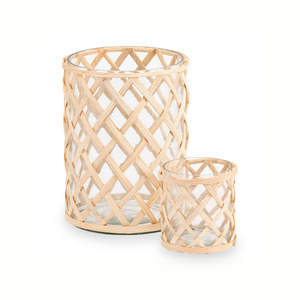Bulk deal hand woven bamboo tumbler cheap price eco-friendly cup holders drink mug sleeves - Product Image 2