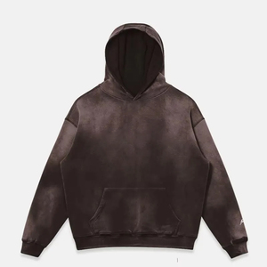 Cut and Sew Manufacturer Urban Wear 480g Cotton Fleece Hoodie Oversize Drop Shoulder <b>Sun</b> Fade Effect Pullover Fashion Sweatshirt - Product Image 1