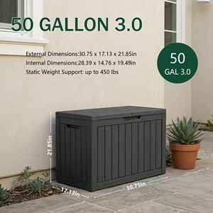 Bac de rangement noir moulé par injection de 45 gallons - Product Image 2