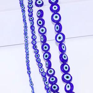 กระเป๋าหลากสีคุณภาพเครื่องประดับทรงกลมตาปีศาจแบบแบนขนาด6มม. 8มม. 10มม. - Product Image 6