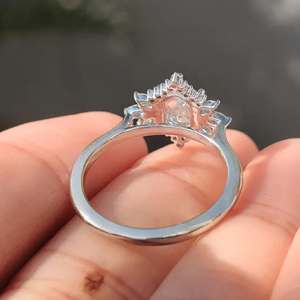 Best Quality Vintage Elegant Fashion Moissanite 925 <b>Silver</b> Rhodium Plated Prong Setting Women's Luxury Jewelry Wedding Party - Product Image 4