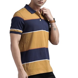 Polo rayé pour homme à manches courtes, décontracté, respirant, idéal pour le golf, vente en gros directe usine - Product Image 3