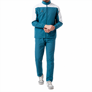 <b>Men's</b> Blue Tracksuit Set Full Sleeve Zipper Jacket Pants Color Blocking Sporty Regular Fit Autumn Wear Breathable Tracksuits <b>Men</b> - Product Image 4