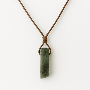 Natural Labradorite Crystal Unshaped Pendant with Adjustable Rope Chain for Men and Boys - Product Image 3