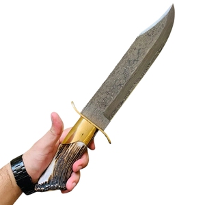 Couteau Bowie artisanal sur mesure en acier inoxydable à lame fixe, multifonctionnel pour la chasse, le camping et les activités de plein air, lame détaillée de collection - Product Image 2
