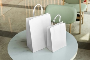 Sac cadeau en papier artisanal pour des solutions d'emballage durables Sac d'emballage en papier durable pour les entreprises modernes - Product Image 1
