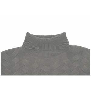 ODM OEM Jersey chino de punto antiarrugas de lana/Cachemira para mujer hecho a medida suelta manga larga cuello redondo fino - Product Image 4