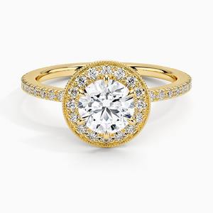 Anillo de Oro Nupcial Premium con Piedra de Diamante Brillante, Anillo de Compromiso y Boda para Mujer, Regalo de Moda - Product Image 3