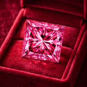 Moissanite synthétique de laboratoire de haute qualité, 5 carats, coupe princesse rose, VVSI, 10x10mm, fabrication de bijoux sur mesure, vente en gros, A. U. Gems - Product Image 3