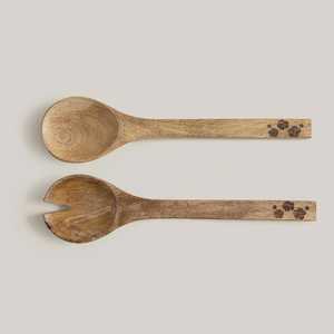 Elegante Juego de Cucharas para Ensalada de Madera de Mango, Cuchara y Tenedor para Servir Ensalada Hechos a Mano, Utensilios de Cocina, Herramientas para Servir en la Mesa - Product Image 2