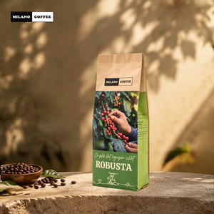 Café Milano Premium 250g Grains de Robusta Torréfaction Claire Vietnam Saveur Intense et Corporelle 5% d'humidité Durée de conservation 1 an - Product Image 5